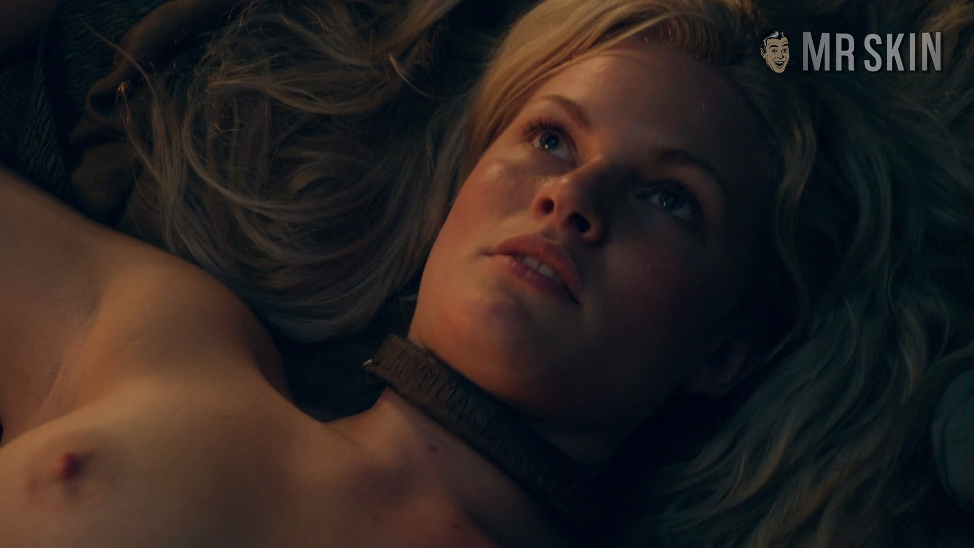Bonnie Sveen Naked in Spartacus. Breasts, left breast. 228079