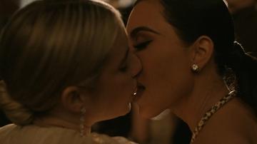 Emma Roberts, Kim Kardashian in American Horror Story (2011-2024) Lesbian Sexy Bikini Lesbian 348706