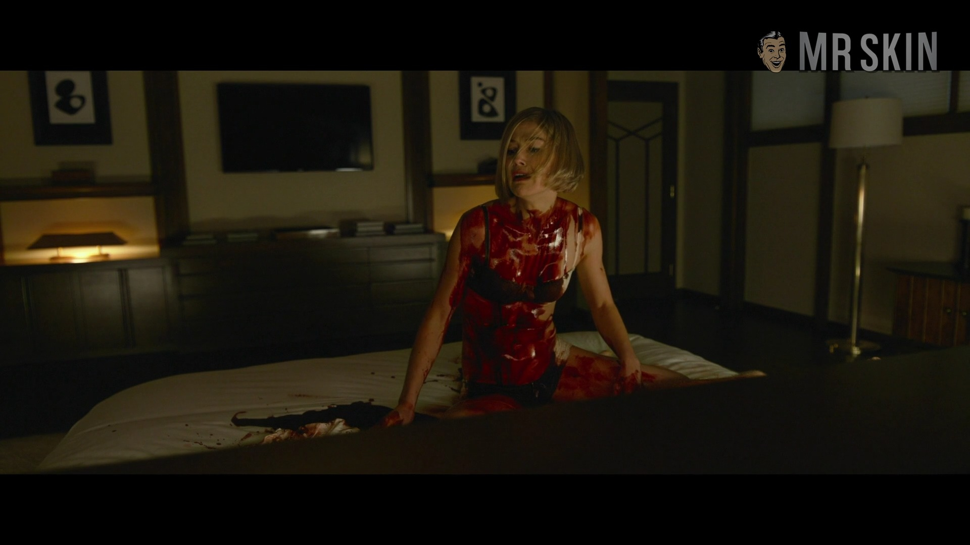 Sexiest Scenes of Amy Elliott Dunne from Gone Girl. Sexy, Underwear, butt, thong. 239465