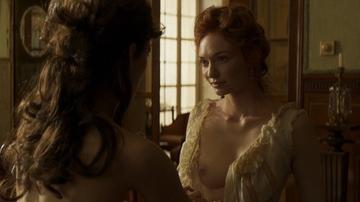 Keira Knightley, Eleanor Tomlinson in Colette (2018) Lesbian Sexy Breasts Breasts Left Breast 271074