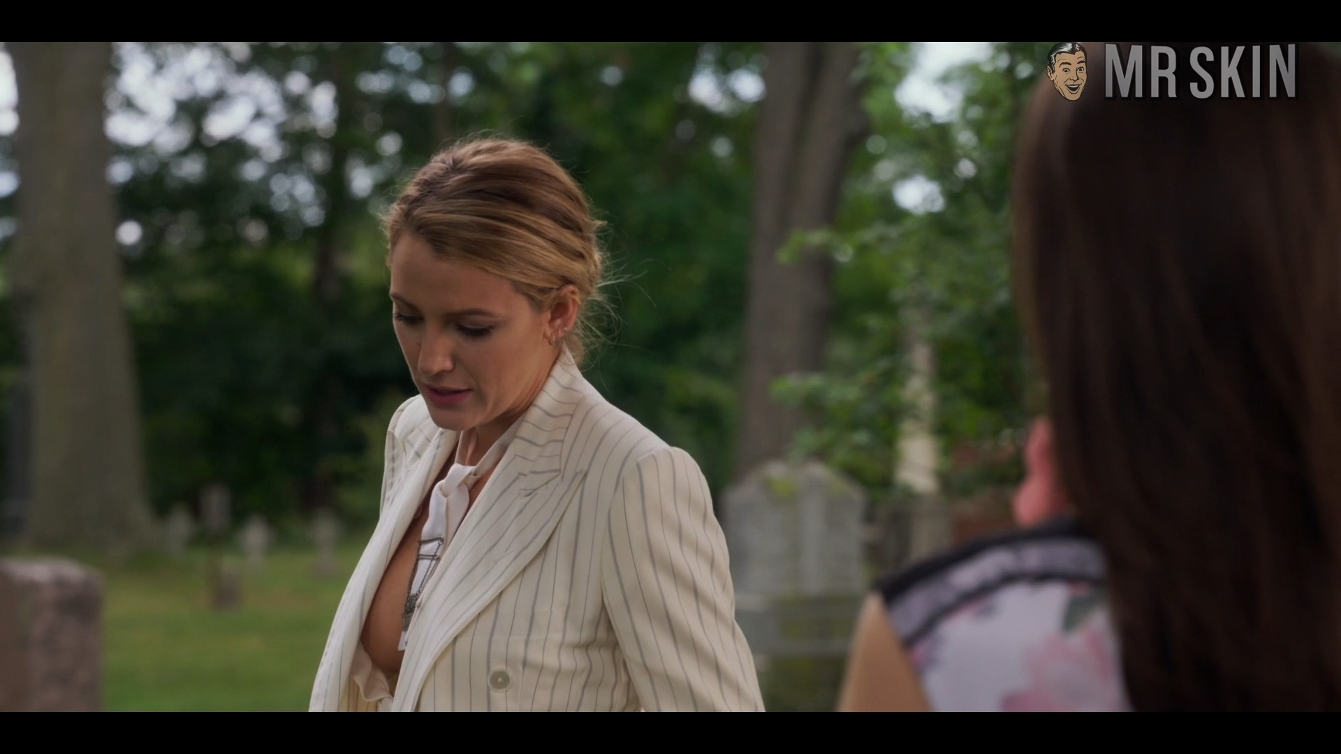 Blake Lively in A Simple Favor (2018) Sexy Right Nipslip Body Double Breasts 271241