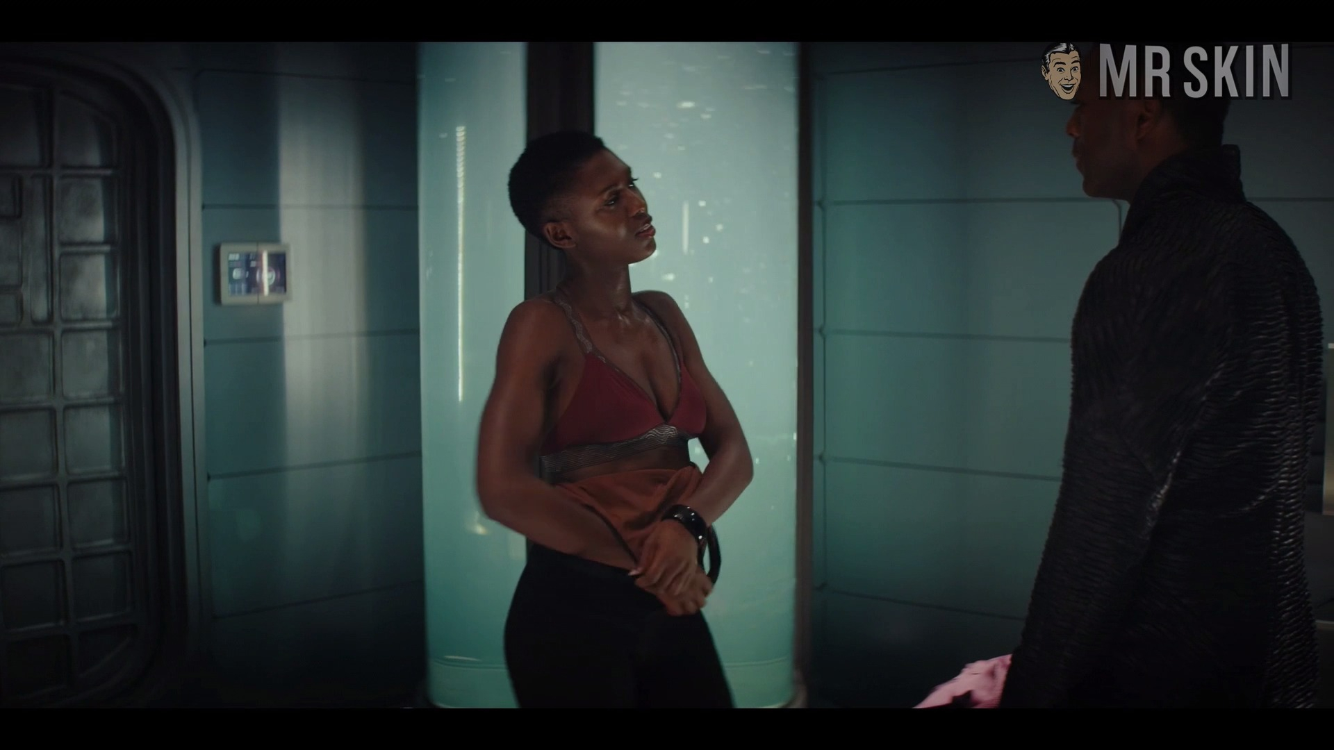 Hottest Jodie Turner-Smith Scene in Nightflyers. Sexy, Underwear, lesbian. 274532
