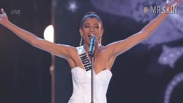 Nehal Chudasama in Miss Universe (1960-2018) Left Nipslip Breasts Left Nipslip 275555