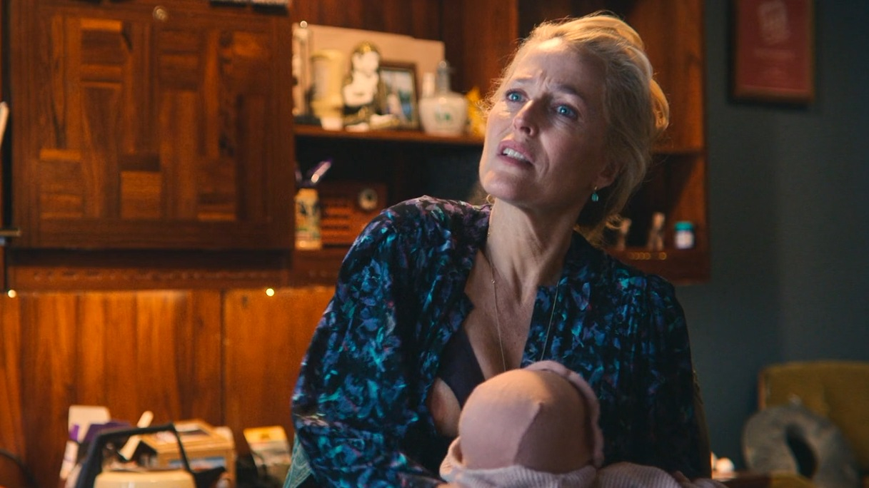 Gillian Anderson Nude as Jean Milburn. Nipslip, Right Breast, breasts, sexy. 345776