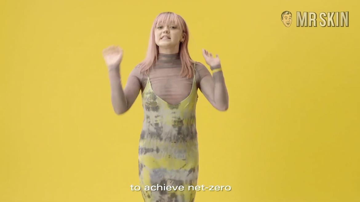 Maisie Williams in Maisie Williams reads The Green New Deal | Dazed Texts (2020) Left Nipslip Sexy Breasts Left Nipslip 315137