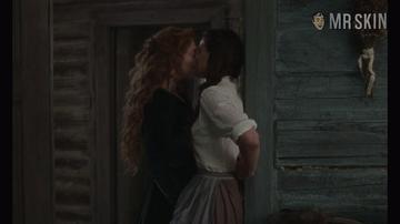 Vanessa Kirby, Katherine Waterston in The World to Come (2021) Lesbian Sexy Breasts Lesbian 319349