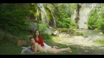 Lou de Laâge in White as Snow (2019) Sexy Underwear Breasts Butt 331320