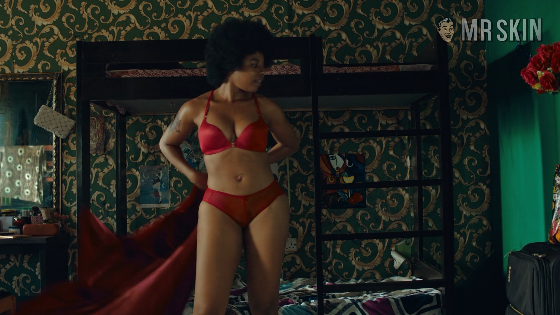 Sexiest Nancy Isime Scene in Shanty Town. Sexy, Underwear, body double, breasts. 342433