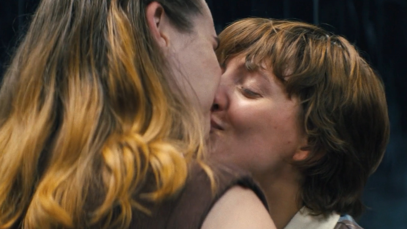 Sexiest Ari Notartomaso Scene in Grease: Rise of the Pink Ladies. Lesbian, body double, butt. 344455