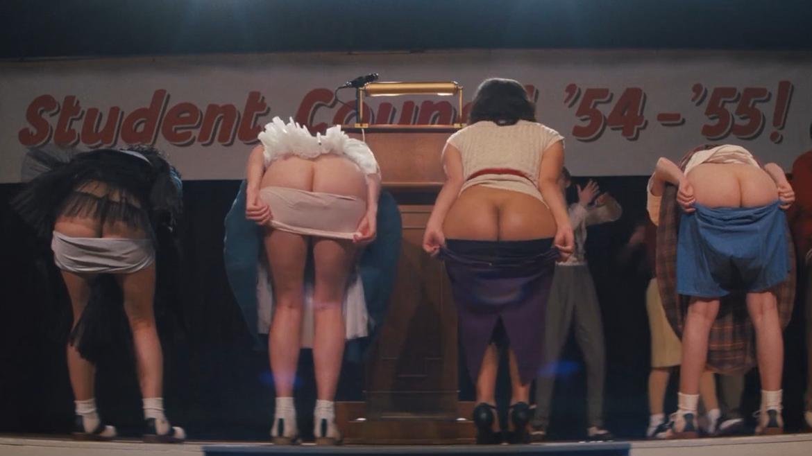Marisa Davila, Cheyenne Isabel Wells, Ari Notartomaso, Tricia Fukuhara in Grease: Rise of the Pink Ladies (2023) Butt Sexy Underwear Body Double Body 