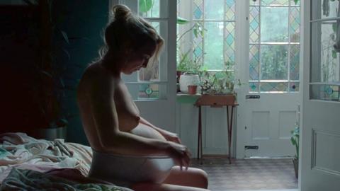 Jodie Comer Naked in The End We Start From. Breasts, Underwear, bush, butt. 347605