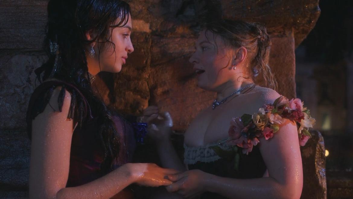 Josie Totah, Mia Threapleton in The Buccaneers (2023-2025) Lesbian Sexy Lesbian Sexy 346429