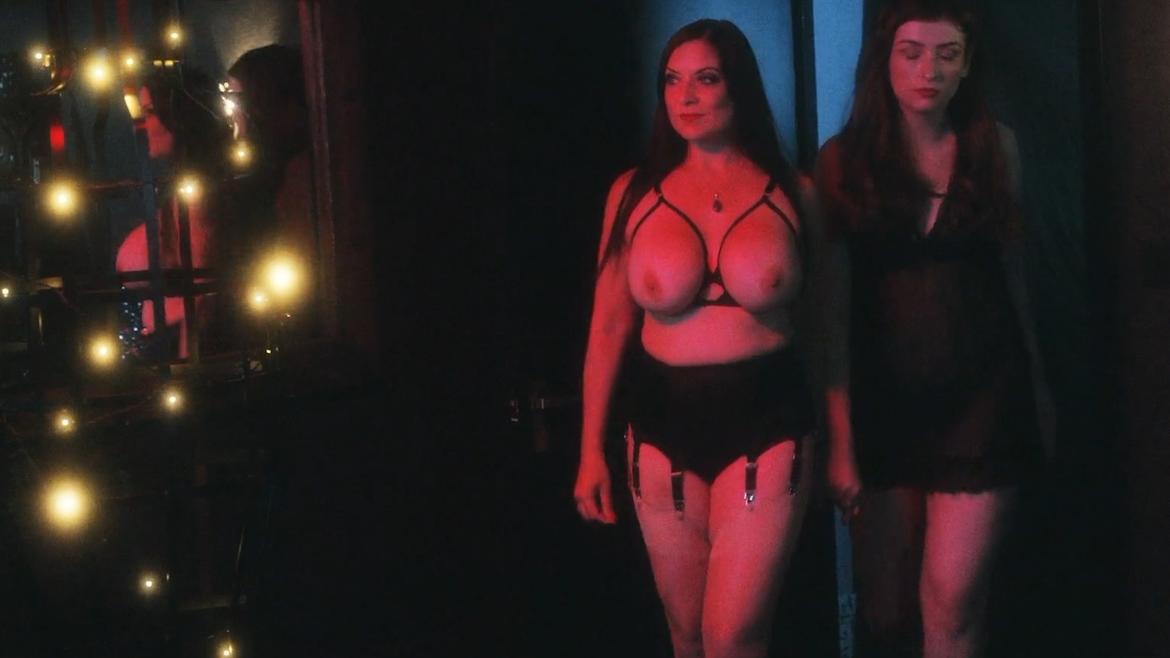 Dani Thompson, Emily van den Berg, Laurie Jade Woodruff, Zuza Tehanu in Christmas Party (2023) Breasts Underwear Sexy Lesbian Thong Breasts Butt 34653
