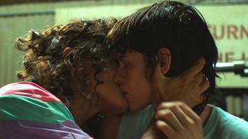 Kristen Stewart, Katy O'Brian in Love Lies Bleeding (2024) Lesbian Bikini Breasts 348783