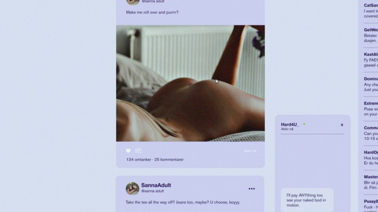 Sofia Tjelta, Nicoline Devik in Delete Me (2021-2023) Body Double Butt Sexy Underwear Thong Bikini Body Double 351422