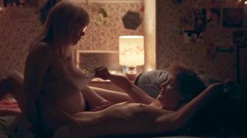 Vicky Krieps, Tallulah Cassavetti in Love Me Tender (2025) Breasts Lesbian Underwear Breasts Butt 356589