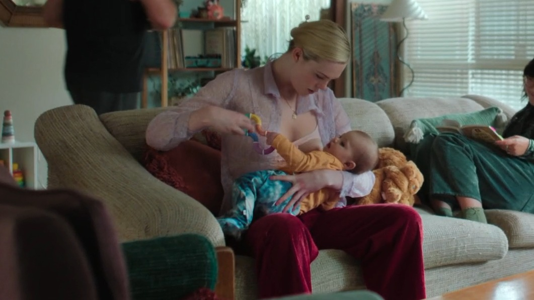 Elle Fanning Naked as Margo Millet. Left Breast, Prosthetic, Underwear, bikini, breasts. 356877